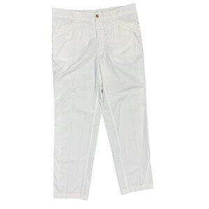 Pal Zileri Chinos White Cotton Pants Tech Lightweight Italy 32x31